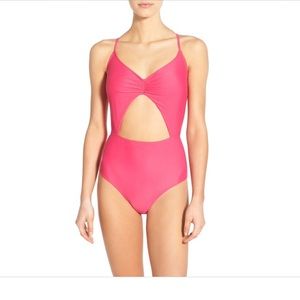 BP pink one piece with cut out